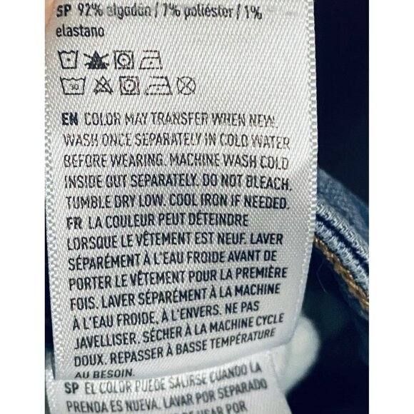 American Eagle Denim Shorts Womens 8 Medium Wash High Rise Button Fly Boho - Picture 7 of 7